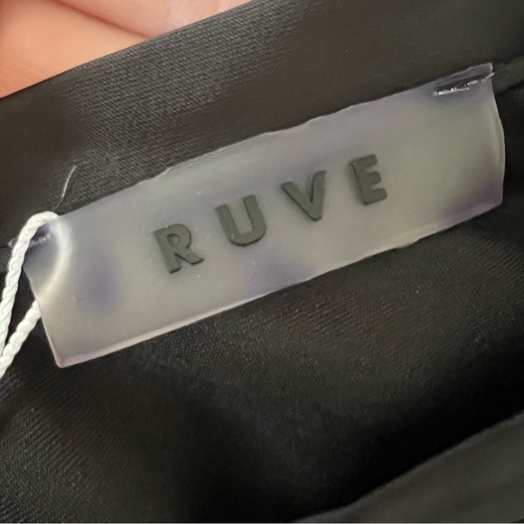 RUVE Black Satin Drawstring Mini Dress - Picture 6 of 9